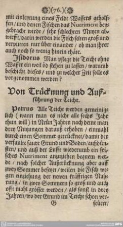 Von Trücknung und Außführung der Teicht.