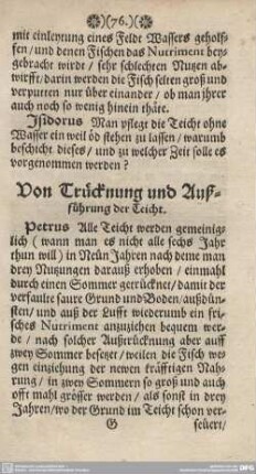 Von Trücknung und Außführung der Teicht.