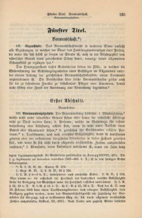 Fünfter Titel. Vormundschaft.