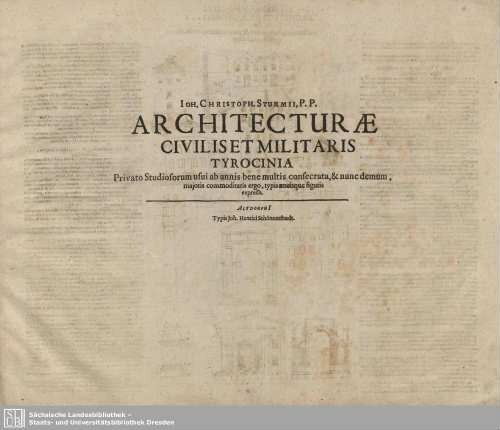 Architecturae Civilis Et Militaris Tyrocinia