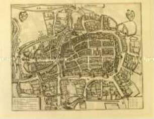 Perspektivplan von Schweidnitz - aus Merian / Böhmen, Mähren, Schlesien (Topographia Bohemiae, Maroviae et Silesiae)