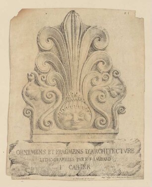 Akroterion (Imbard, Ornemens et Fragmens d'Architecture, Titelblatt)
