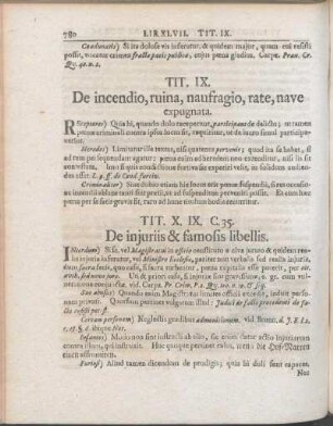 Tit. IX. De incendio, ruina, naufragio, rate, nave expugnata.