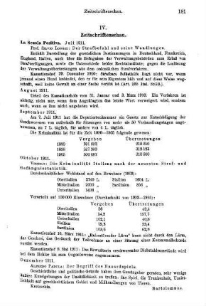 181-182, Zeitschriftenschau