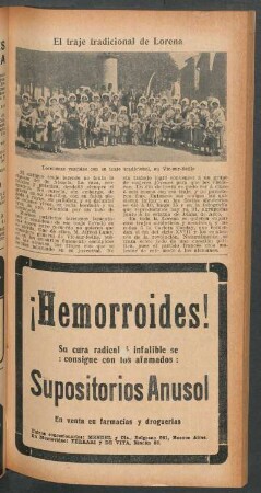 El traje tradicional de Lorena