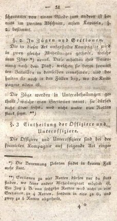 §. 2. In Zügen und Sectionen.