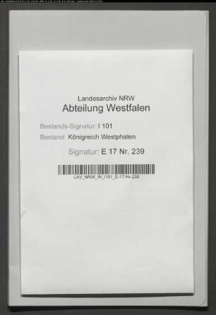 Etat der Besitzungen und Einkünfte des Kollegiatstifts Wiedenbrück