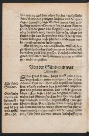Von der Sünd/ und was Sünde sey.