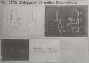 Tafel 96: Lichtpausen (Chlorsilber-Negativ-Prozeß) : Lichtpausen, 1876