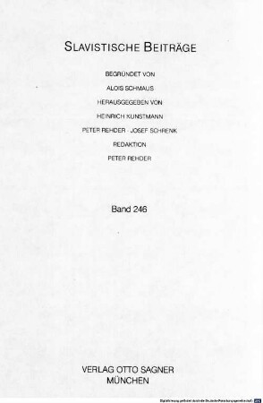 The structure of verse language : theoretical and experimental research in Russian and Serbo-Croatian syllabo-tonic versification