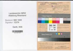 Entnazifizierung Willi Gerth, geb. 14.10.1902 (Angest.)