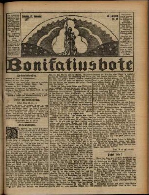 Erste Ausgabe vom Sonntag, den 27. November 1927.