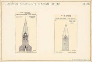 Backsteinbau Norddeutschlands und moderne Baukunst Baukategorien: Blatt 65: Sakralbau. Ansichten Giebelwände Lüneburg, Bützow