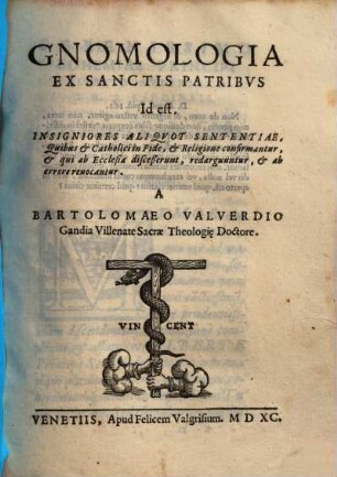Gnomologia ex Sanctis patribus