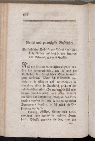 Sechs und zwanzigste Geschichte - Dreißigste Geschichte