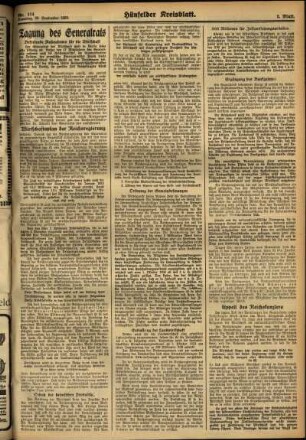 Zweite Ausgabe vom Samstag, den 23. September 1933.