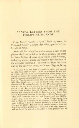 Annual letters from the Philippine Islands