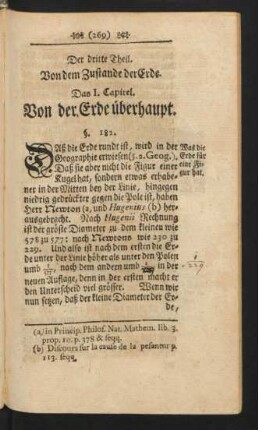 Der dritte Theil. Von dem Zustande der Erde