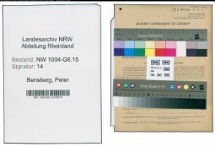 Entnazifizierung Peter Bensberg , geb. 11.04.1900 (Arbeiter)