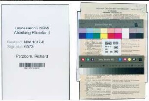 Entnazifizierung Richard Perzborn , geb. 05.01.1913 (Reichsbahn Betriebswart)