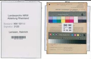 Entnazifizierung Heinrich Lenssen , geb. 16.09.1895 (Buerstenmacher)