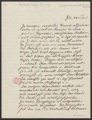 Brief an Robert Freund : 24.09.1916