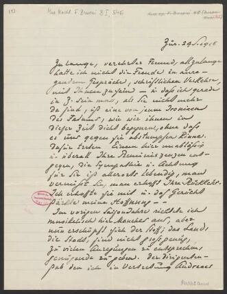 Brief an Robert Freund : 24.09.1916