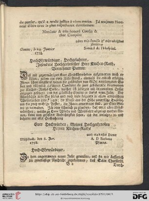HochEhrwuerdiger, Hochgelahrter, [...]