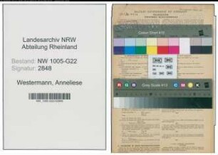Entnazifizierung Anneliese Westermann , geb. 04.08.1920 (Verkaeuferin)