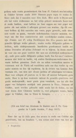 B. (Uit een brief van Abraham de Rasiere aan J. Pz. Coen geschr. in 't jacht Jacatra, 7 Aug. 1671)