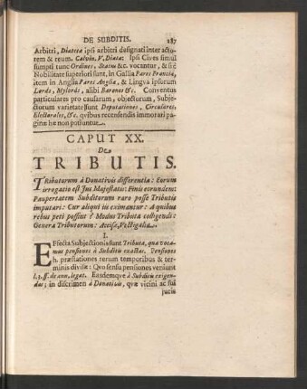 Caput XX. De Tributis.