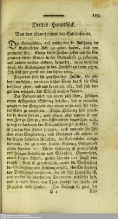 Drittes Hauptstück. Von den Kennzeichen der Gallensteine