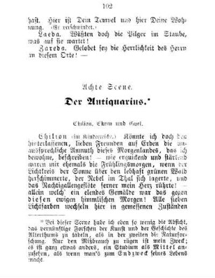 Achte Scene. Der Antiquarius