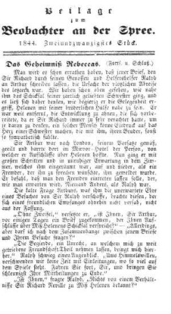 Beilage zum Beobachter an der Spree. 1844. 22. Stueck