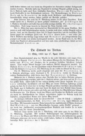 Die Schlacht bei Verdun.