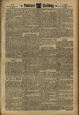 Zweite Ausgabe vom Donnerstag, den 06. April 1911.