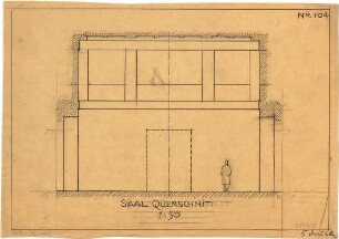 Pfann, Paul; Übungsblätter zur Perspektive - Saal (Querschnitt)