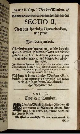 Cap. I. Von den Wunden.