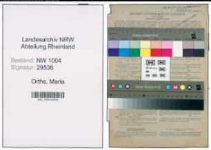 Entnazifizierung Maria Orths , geb. 27.04.1902 (Hausangestellte)