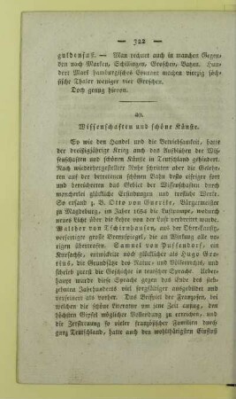 40. Wissenschaften und schöne Künste