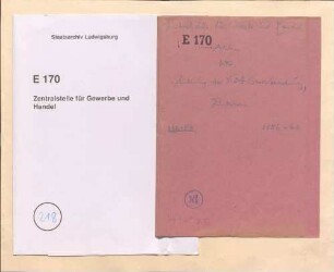 Reorganisation der Zunftvereine und ihrer Bezirke, insbes. Gesuche um Vereinigung seither getrennter und Trennung seither vereinigter Zünfte; Stand der Zunftvereine; Vorsteher und Obmänner der zünftigen Gewerbe