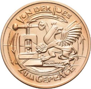 Visitenmedaille auf die Münzprägung von Victor Huster