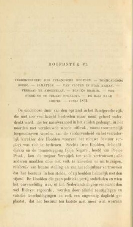 Hoofdstuk VI. Verdorvenheid der inlandsche Hoofden ...