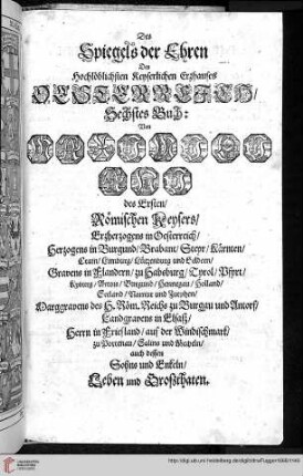 Titelblatt Sechstes Buch
