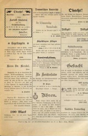 Neueste Fuchsen-Nachrichten : radikales Fuchsen-Journal. 1894, No. 3