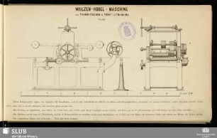 Walzen- Hobel - Maschine : 1/15 n. Gr.