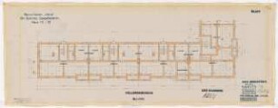 Wohnhausbebauung Seegefelder Straße für Harre, Berlin-Spandau: Haus 10-13, Grundriss Kellergeschoss 1:100