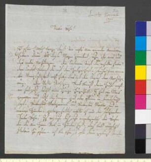 Brief von Goethe, Katharina Elisabeth an Goethe, Johann Wolfgang von