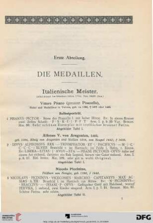 Die Medaillen (Nr. 1-164)