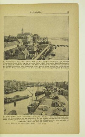 Blick auf das Schloß Marienburg und das niedrige Ufer der Nogat